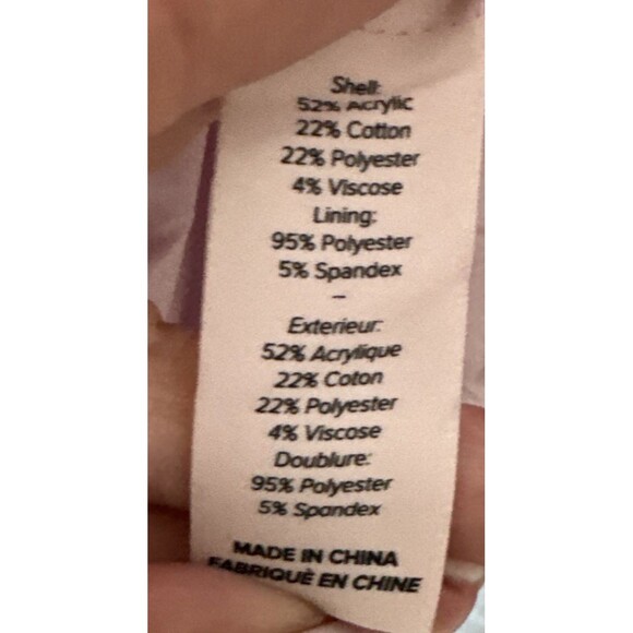 Cinq a Sept Pricilla Size 8 Pink Tweed Blazer Jacket Half-Length Rolled Sleeves - Picture 9 of 13